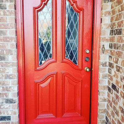 Refinish door painting