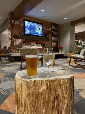 Seating area , drinks from lobby bar