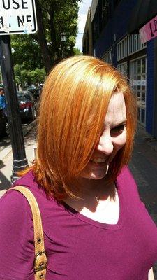 See, I can do conservative colors too!!  Bright copper with highlights.