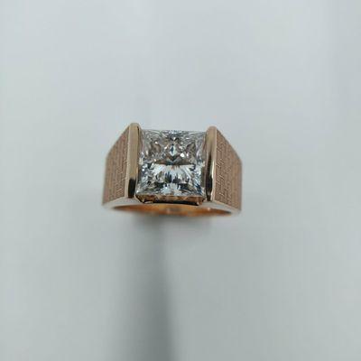 A diamond fit for a prince! A princess cut lab grown diamond for the man you love!!