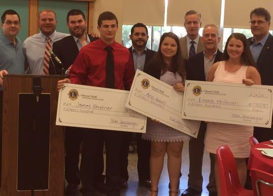 Eight students received scholarships to different colleges from the Lions Club