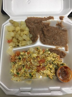 Huevos a la Mexicana plate $4