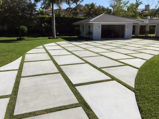 Square Design Driveway