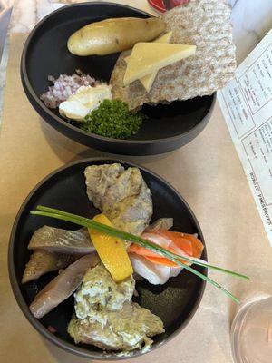 Herring prepared four ways