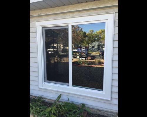 One of many cleanly installed on an auminum siding home