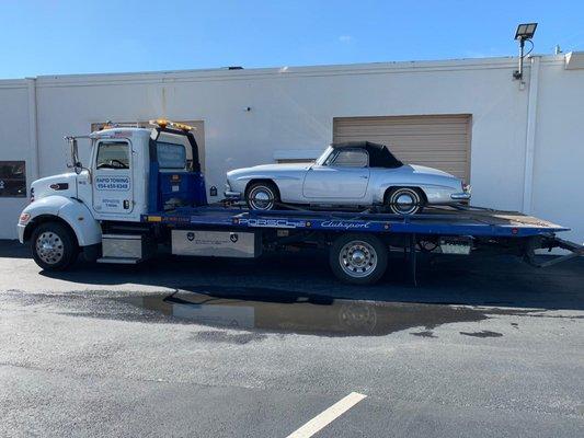 Classic car towing