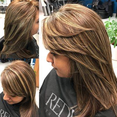 Highlights with caramel color base