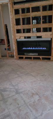 Fire place installation in Georgetown Tx.