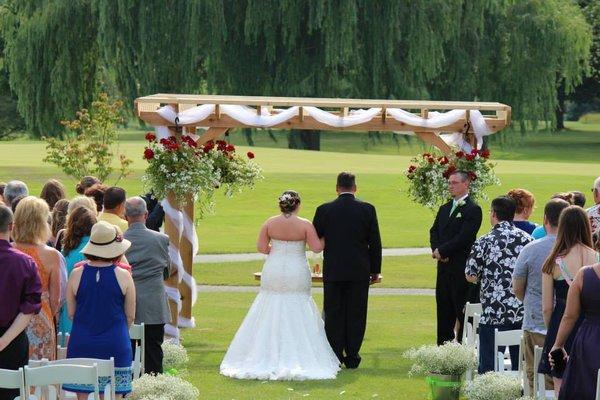 Outdoor Wedding Ceremony at Clio Country Club