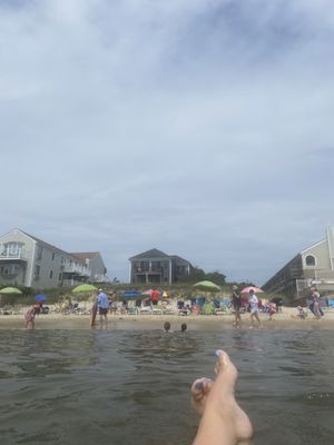 Looking at the Corsair (right) and cross rip (left) plus the hotel owned rental house in the middle from the ocean