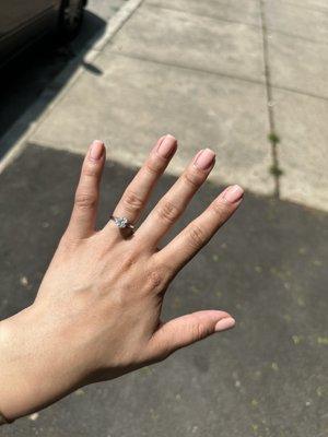 Natural colored gel manicure I got today!