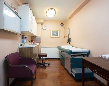 Dr. Rahman's treatment room.