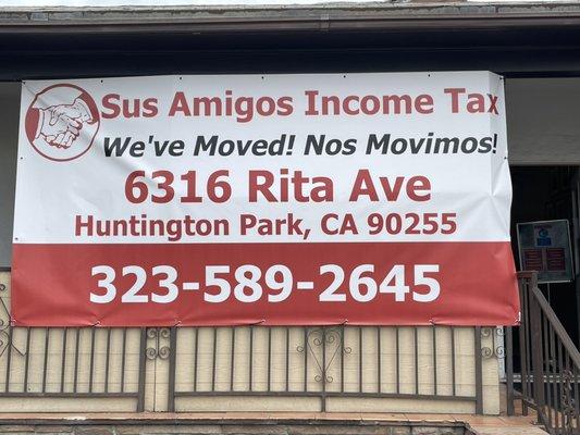 We moved! Nos movimos! 6316 Rita Ave