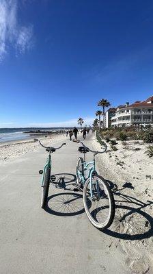 Bikes on beach