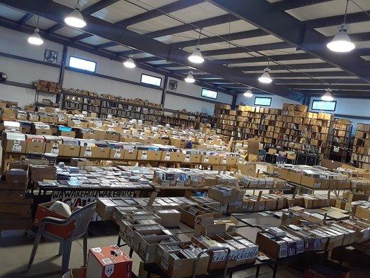 WE ARE LIQUIDATING OVER  50,000  LP VINYL RECORDS - CDS - CASSETTES     12" SINGLES - DVDS & VHS - $1 & UP       EVERY  THUR - FRI - SAT -