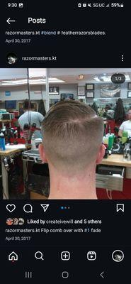 Comb over Mid skin fade W/ part