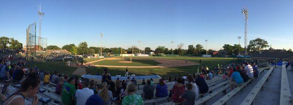 Loeb Stadium pano shot on a beautiful baseball evening