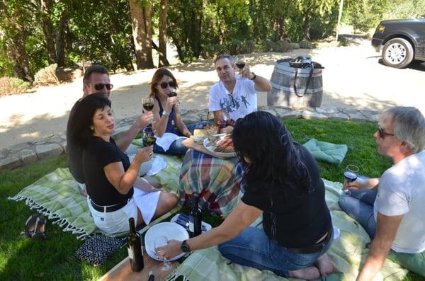 Group enjoying great food and great wine.