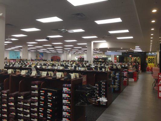 Rows upon rows of shoes available.