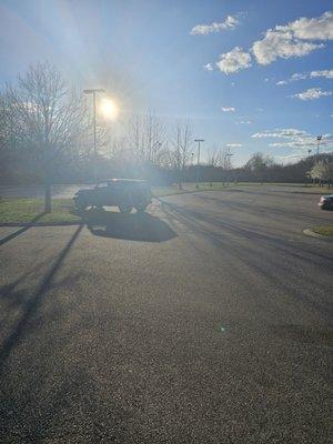 Caught the sunshine overlooking the parking lot.