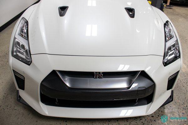 Nissan GTR Driver's Package in XPEL Clear Bra and Level 2 GYEON quartz Ceramic Coating Package.