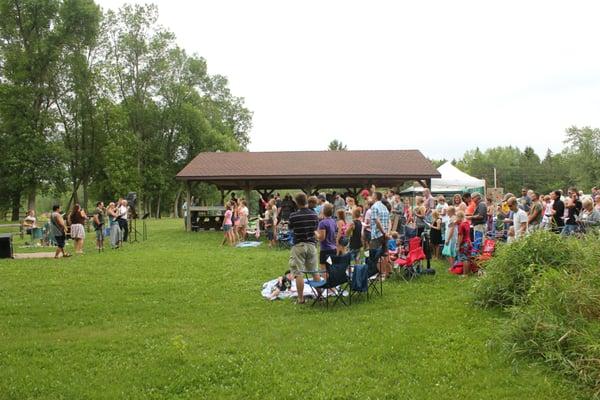 Each August NorthBrook holds services outdoors at Fish Lake park in Harris MN for baptisms followed by a pot luck and a day of fun!