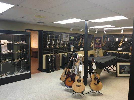 This is a big store with a variety of instruments.