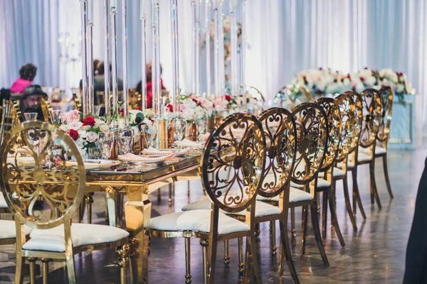 Beautiful Table Setting at Event at Festival Hall in Charleston South Carolina