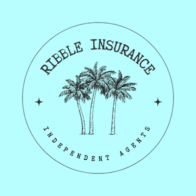 Logo with business name and palm trees