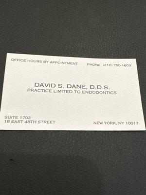 Dane David S DDS