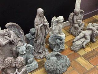 Large selection of outdoor statuary