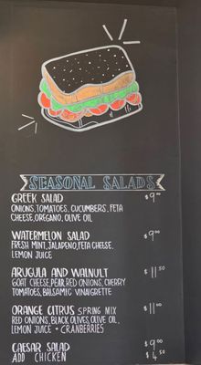 Salad Menu