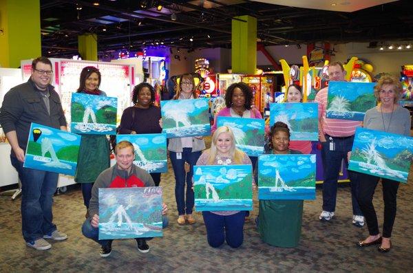 Eat Drink Paint... Have Fun! Great American Insurance Team Building Event.