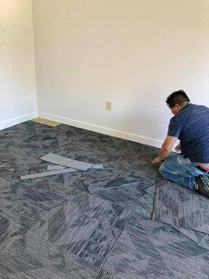 Carpet Tile Installation