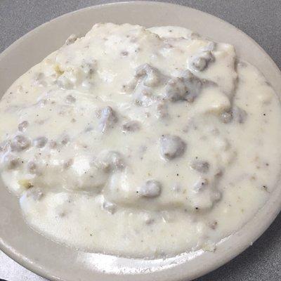 Full order of biscuits and gravy