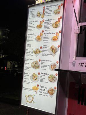 Updated Menu