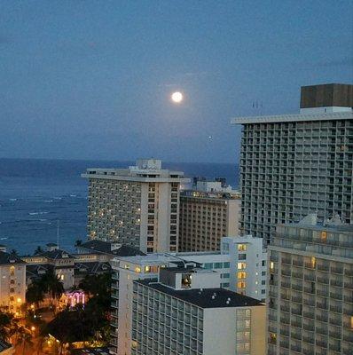 View from Room 2904. Full Moon close up. Spectacular.