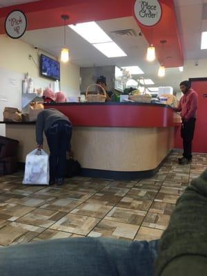 The counter where you order food.