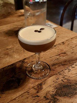 Bluebird's iteration of an espresso martini (no actual espresso)