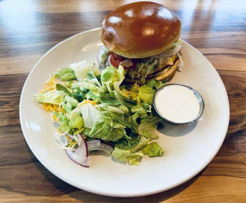 Classic Burger with side salad