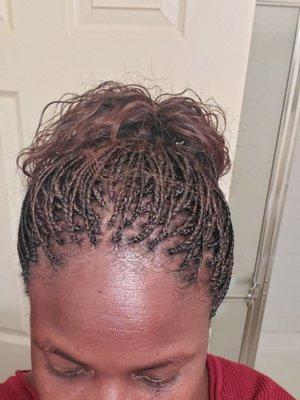 Microbraids popping