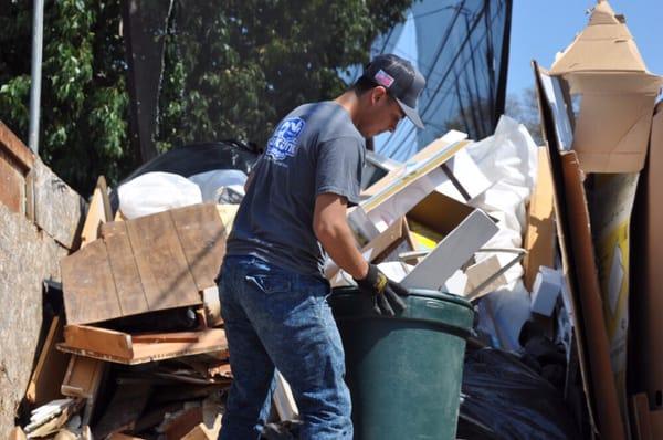 Loading debris in El Segundo Ca