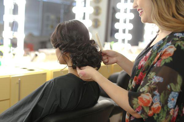 We also teach Bridal Hair styling