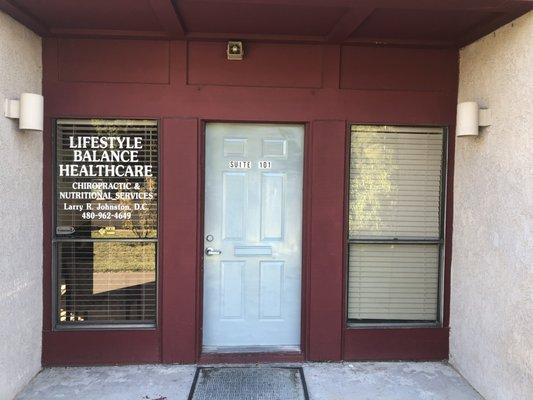 Front door of are office.