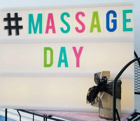 #massageday