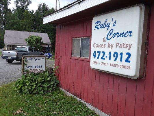 Ruby's Corner outside sign. 2019