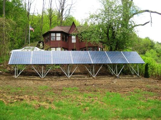 Low profile ground-mount solar installations.