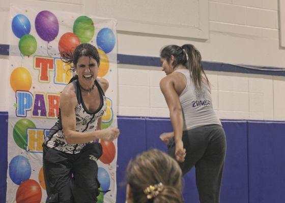 Virginia at one of her Zumba Fundraising Events at Kiwanis Island Park.