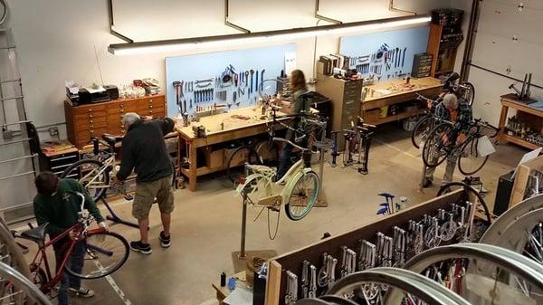 repair area (photo by Iowa City Bike Library)