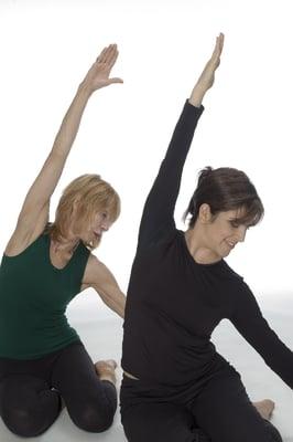 Jennifer teaching Linda, a 73 year old Pilates enthusiast.